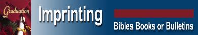 Custom Imprinting Bibles Books or Bulletins